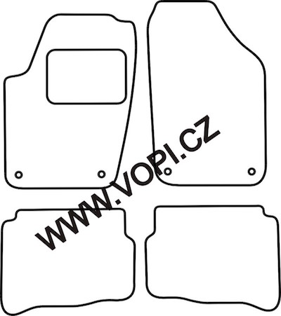 Přesné gumové koberce béžové Alfa Romeo Seat Ibiza/Cordoba 2002 - 2004